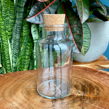 Round Glass Jar with Cork