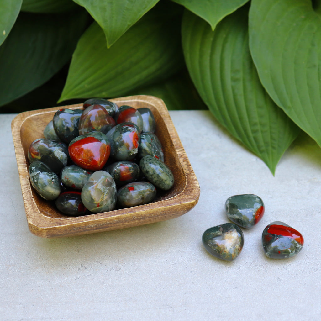 African Bloodstone Hearts