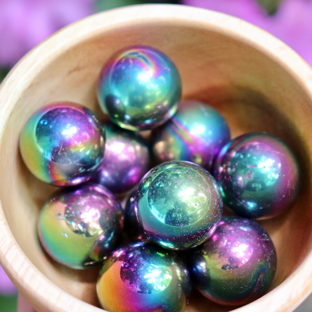 Rainbow Titanium Aura Spheres