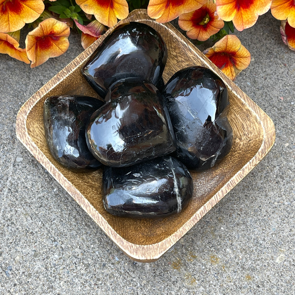 Black Tourmaline Hearts