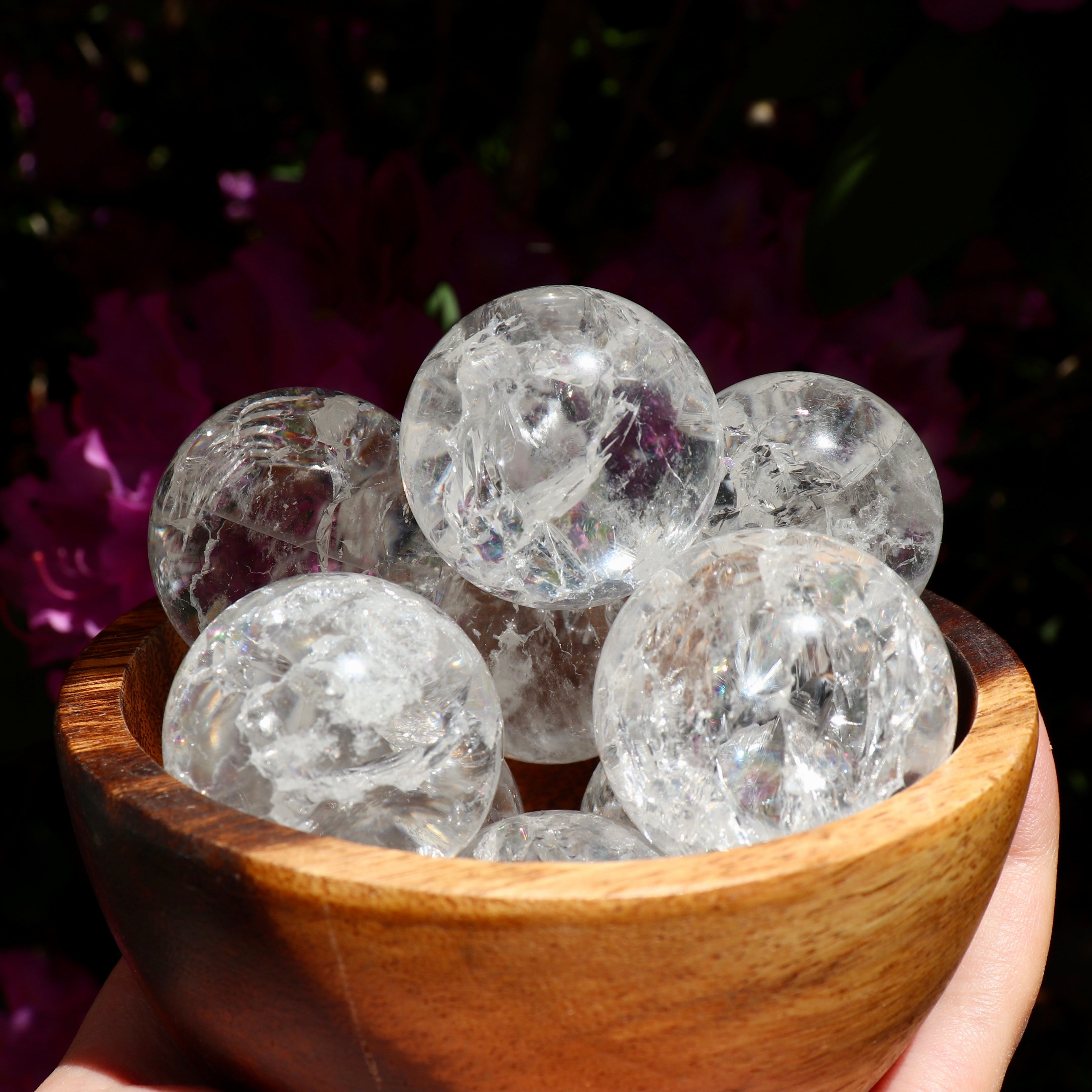 Crackle Quartz Spheres