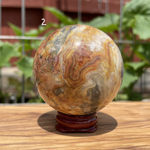 Crazy Lace Agate Spheres - Various