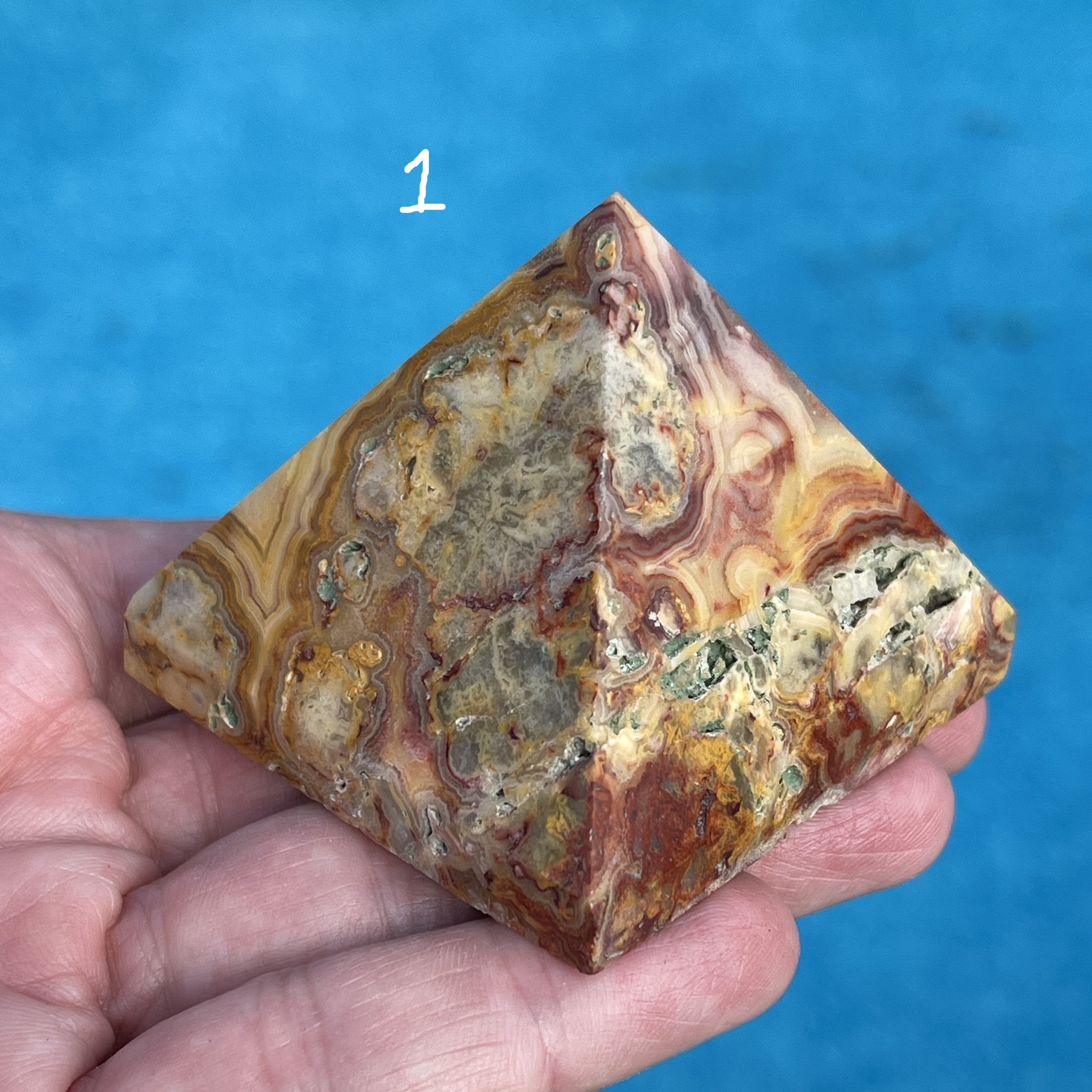 Crazy Lace Agate Pyramids - Various