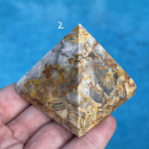 Crazy Lace Agate Pyramids - Various
