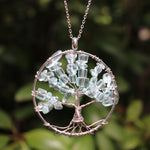 Load image into Gallery viewer, Tree of Life Crystal Pendant Necklace
