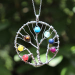 Load image into Gallery viewer, Tree of Life Crystal Pendant Necklace
