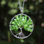 Load image into Gallery viewer, Tree of Life Crystal Pendant Necklace
