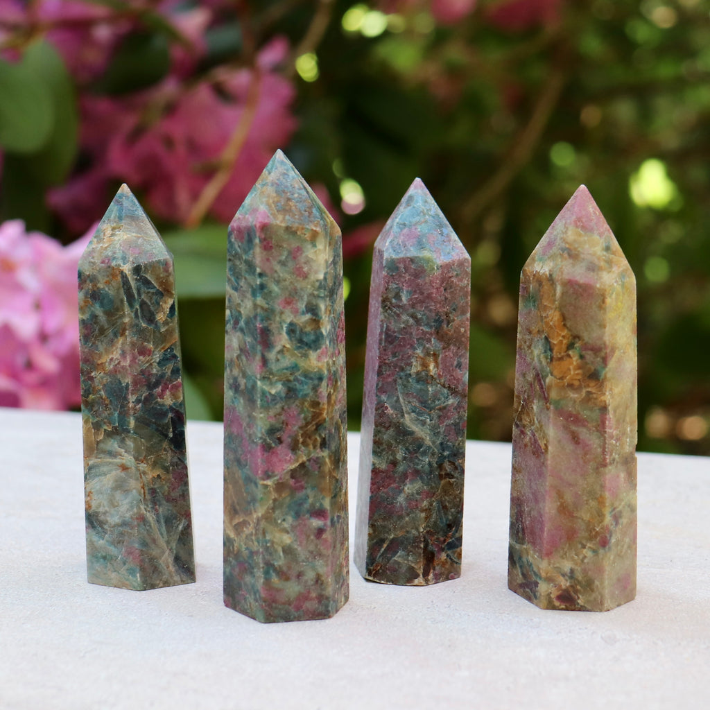 Ruby Kyanite Points (Ruby in Kyanite)