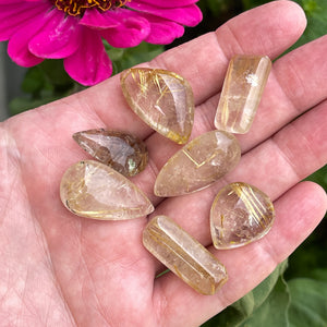 Rutilated Quartz Cabochon (Cabs)