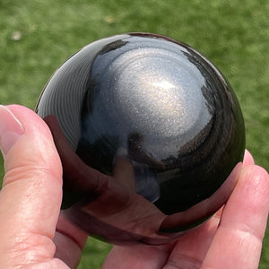 Silver Sheen Obsidian Sphere