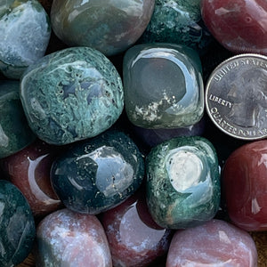 Moss Agate Tumbles